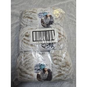 (3 Pack) Lion Brand Yarn 322-211AN Go for Faux Bulky Yarn, Blonde Elk